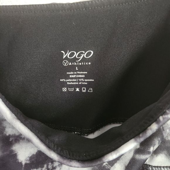 Vogo Athletica Capri Leggings Tie Die Yoga Running Athletic Pants‎ Women's Large - Picture 3 of 5
